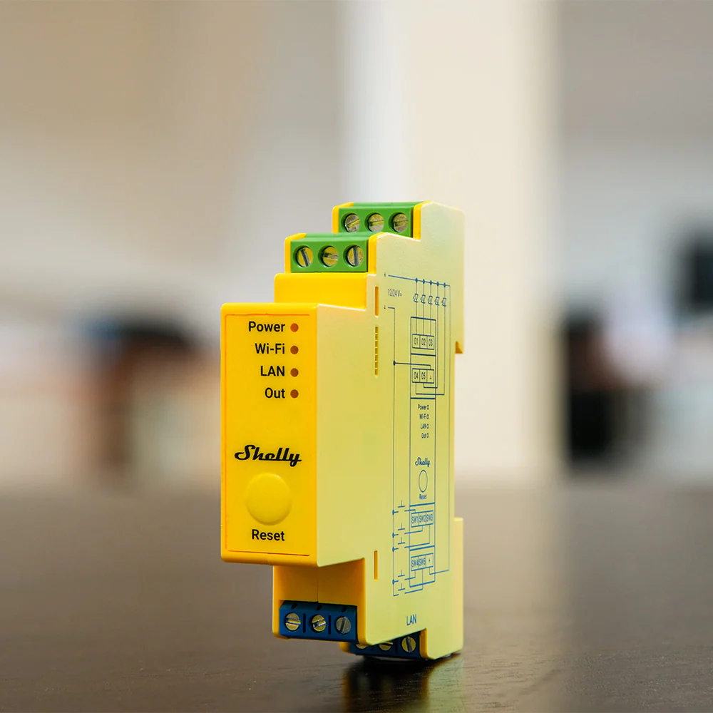 Shelly Pro RGBWW PM 12-24V DC Controller dimmer Strisce Led Smart su guida DIN monitoraggio consumi LAN WiFi Bluetooth - Foto 4