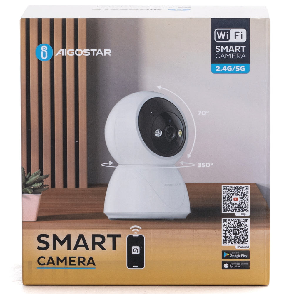 Telecamera di sorveglianza Aigostar Smart WiFi Full HD 1080p 360° motorizzata visione notturna per interni - Foto 7