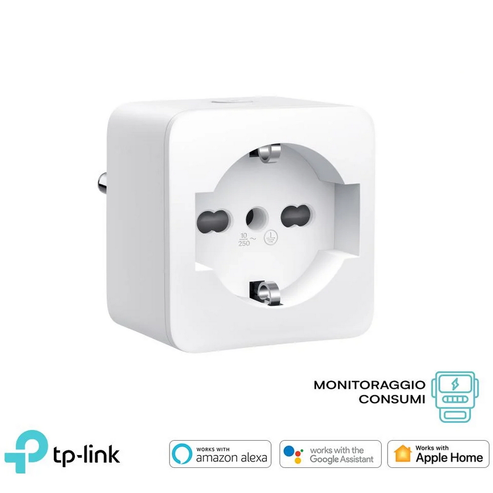 TP-Link Tapo TP15 Presa Smart 10A Spina bipasso italiana Schuko monitoraggio consumi WiFi Matter Homekit - Foto 1