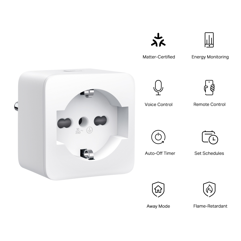 TP-Link Tapo TP15 Presa Smart 10A Spina bipasso italiana Schuko monitoraggio consumi WiFi Matter Homekit - Foto 2