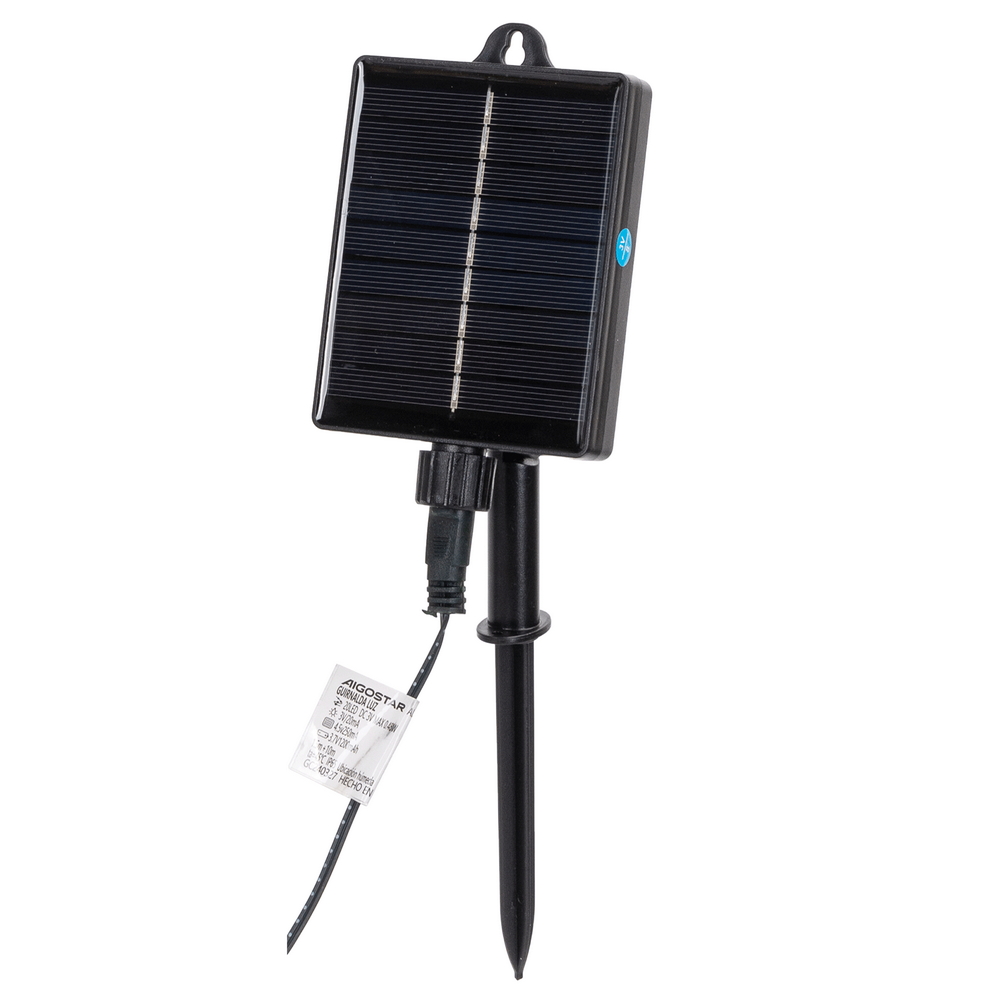 Catena luminosa 160 Led decorativa a energia solare 10 metri 20 lampadine a sfera trasparenti RGB Aigostar - Foto 4