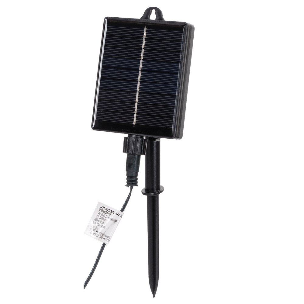 Catena luminosa a Led decorativa a energia solare 10 metri 20 lampadine trasparenti Bianco freddo Aigostar - Foto 1