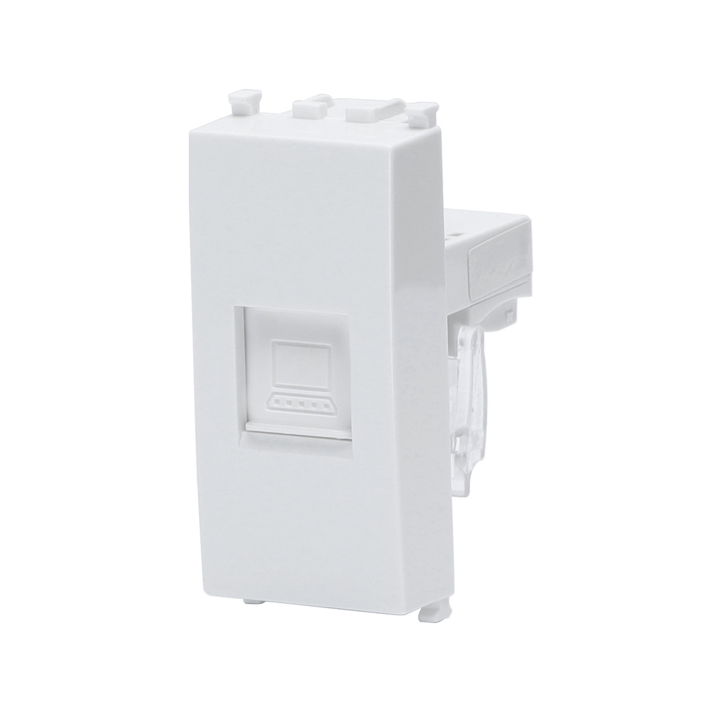 Foto principale Presa Dati LAN RJ45 Cat5e UTP bianca compatibile anche con Vimar Plana