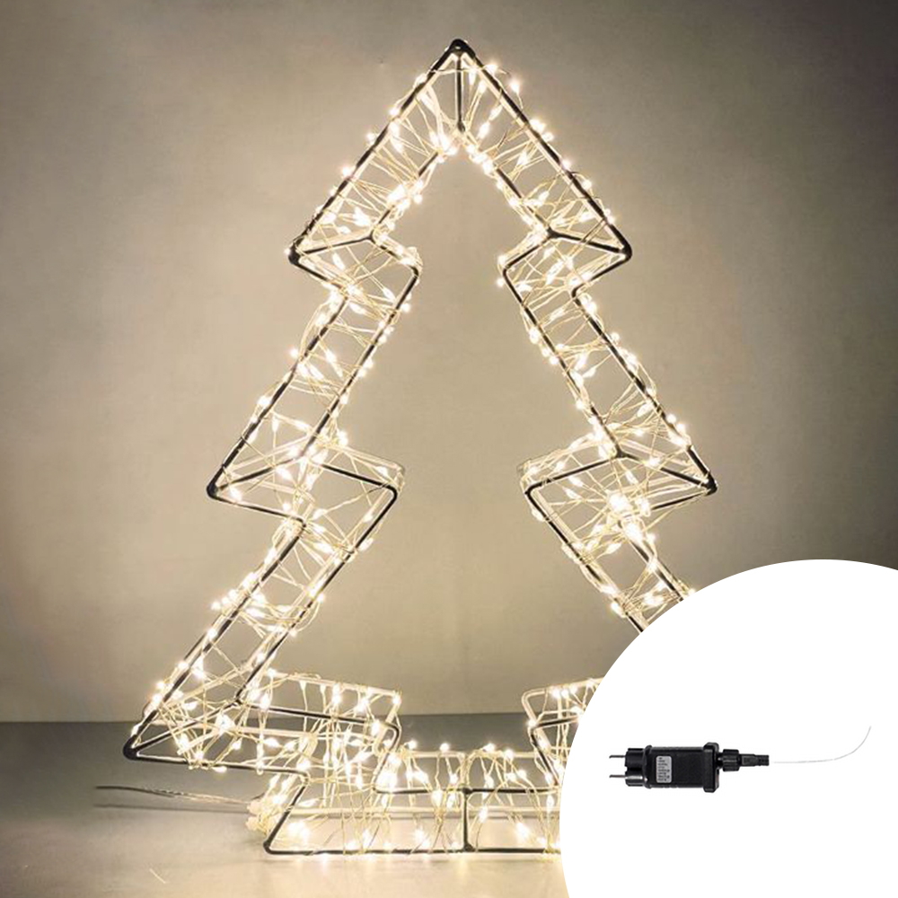 Foto principale Albero di Natale luminoso 60cm 1000 Led in metallo Bianco Caldo Wisdom