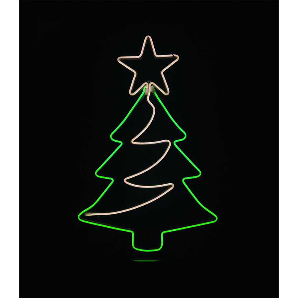 Albero di Natale luminoso da 60cm Led Neon Flex da esterno Wisdom - Foto 1