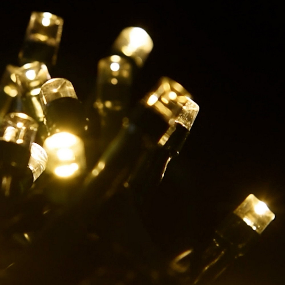 Catena di luci 100 metri da 2000 Led Bianco Caldo con cavo verde Wisdom - Foto 5