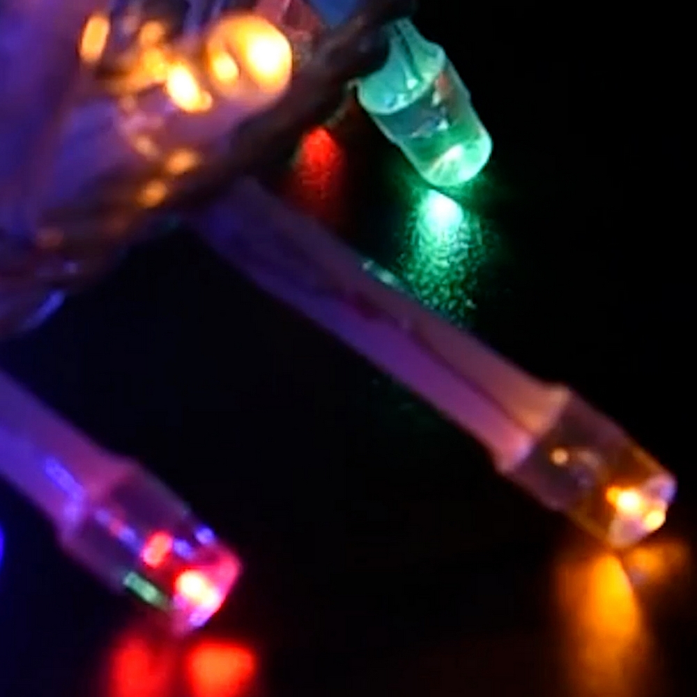 Catena di luci 25 metri da 500 Led Multicolore con cavo trasparente Wisdom - Foto 6