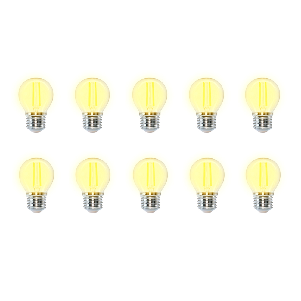 Catena di luci lineare 10 metri con 10 lampadine E27 Bianco caldo IP54 Bianca Wisdom - Foto 1