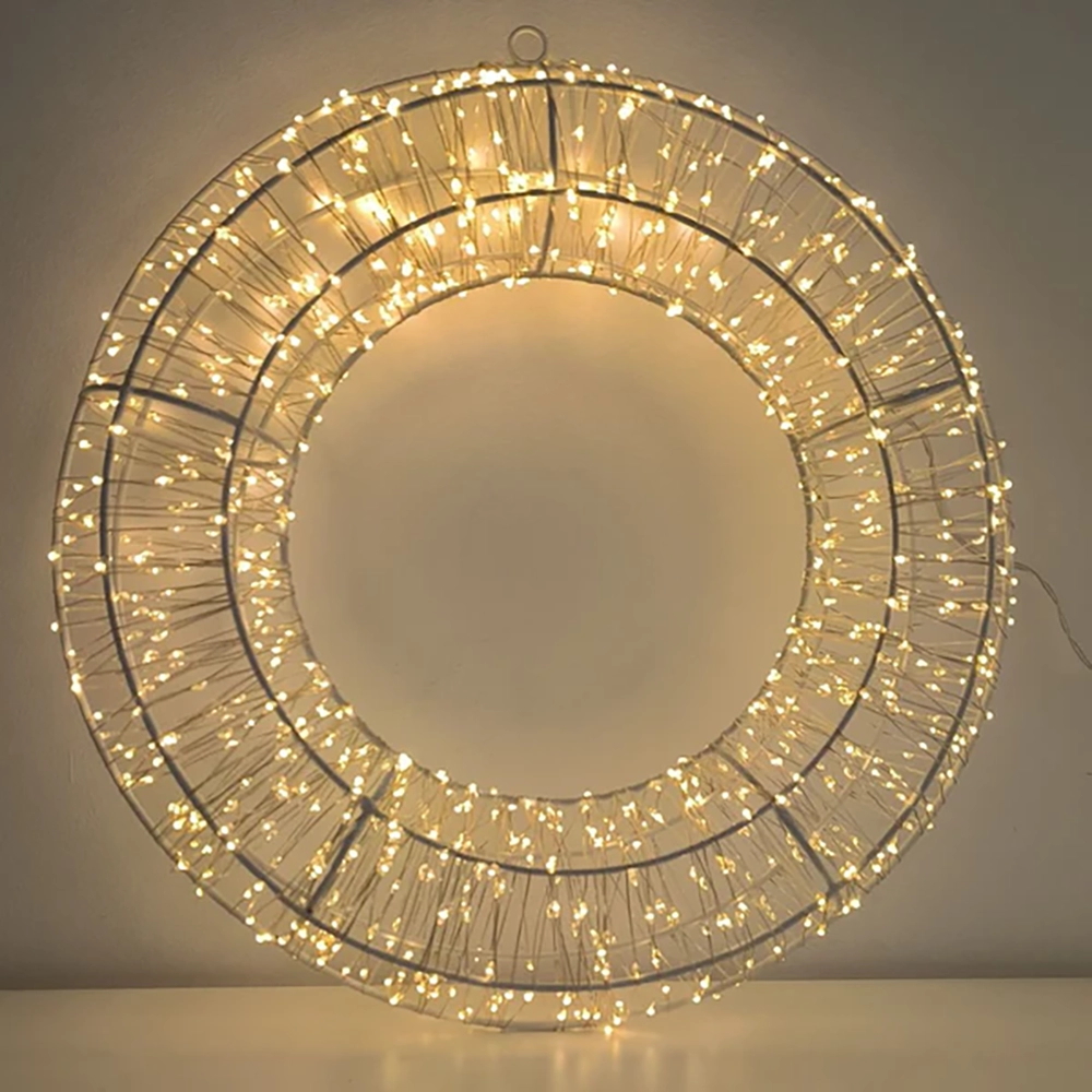 Ghirlanda decorativa luminosa 50cm 1000 Led in metallo Bianco Caldo Wisdom - Foto 1