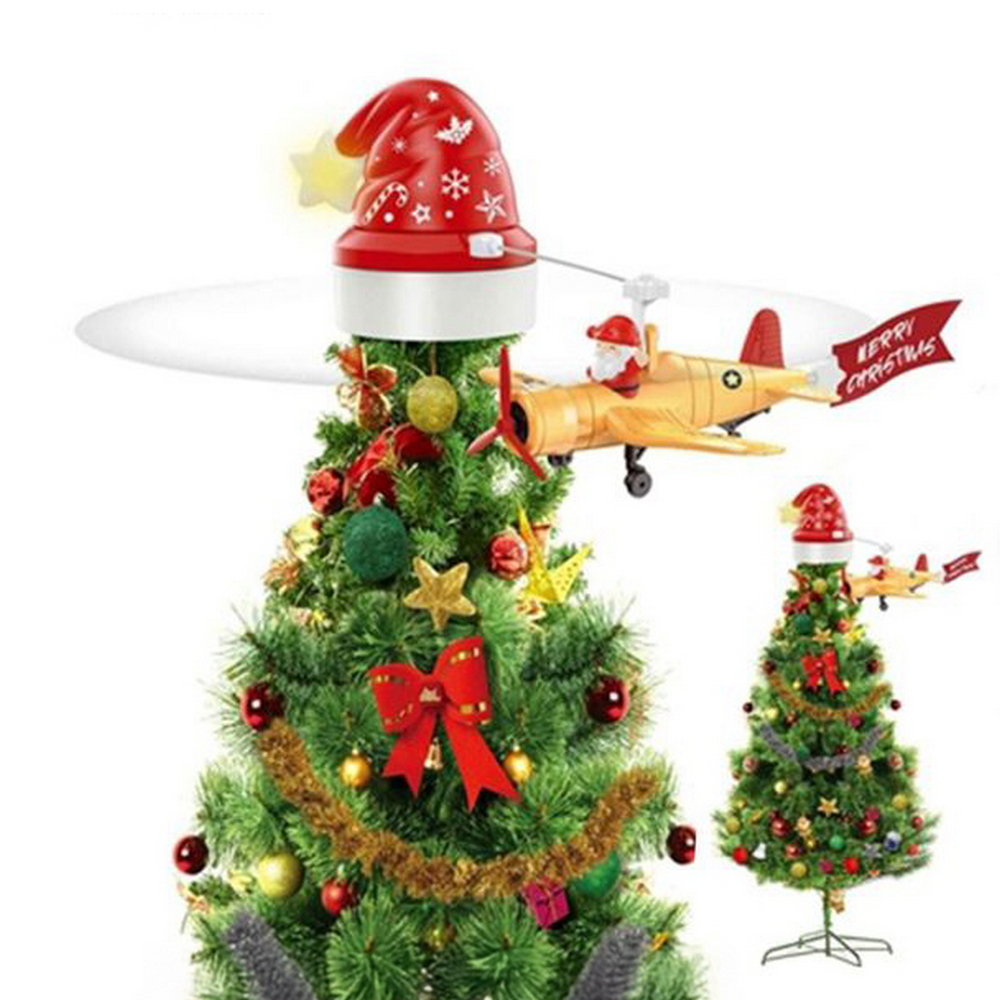 Puntale rotante Aeroplano applicabile sulla punta dell’Albero di Natale musicale Wisdom - Foto 1