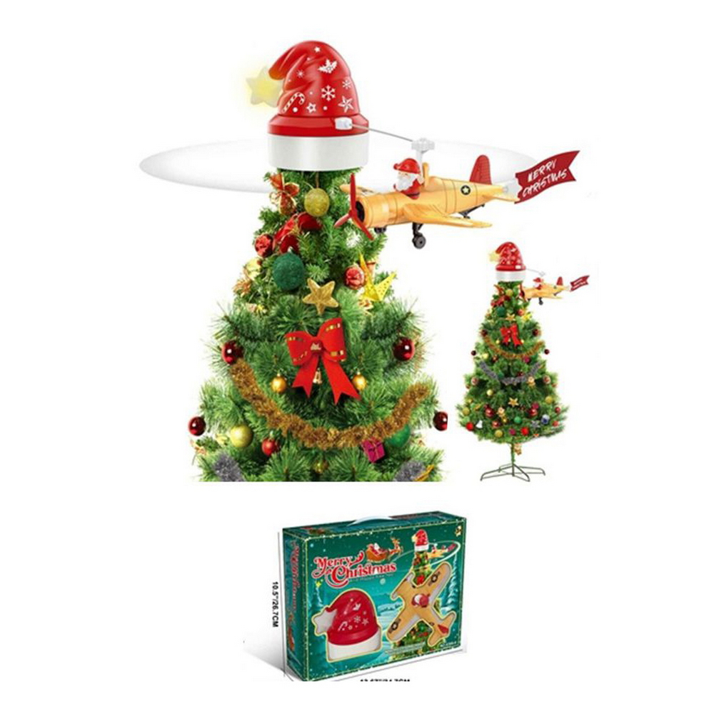 Puntale rotante Aeroplano applicabile sulla punta dell’Albero di Natale musicale Wisdom - Foto 2