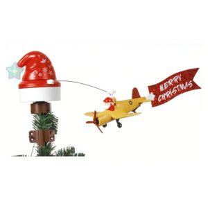 Foto principale Puntale rotante Aeroplano applicabile sulla punta dell’Albero di Natale musicale Wisdom