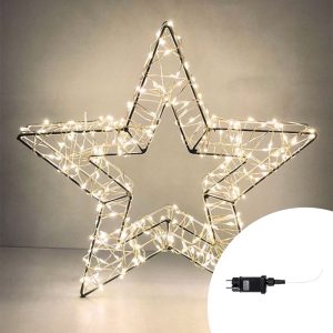 Foto principale Stella luminosa 58cm 900 Led in metallo Bianco Caldo Wisdom
