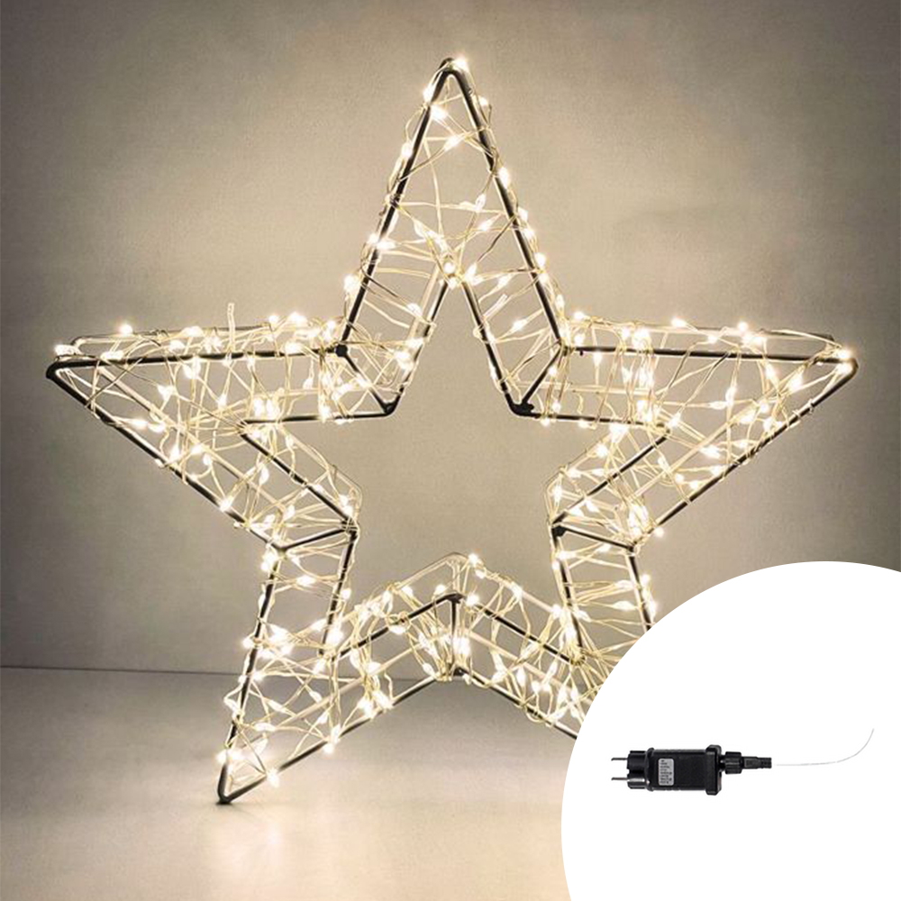 Foto principale Stella luminosa 58cm 900 Led in metallo Bianco Caldo Wisdom