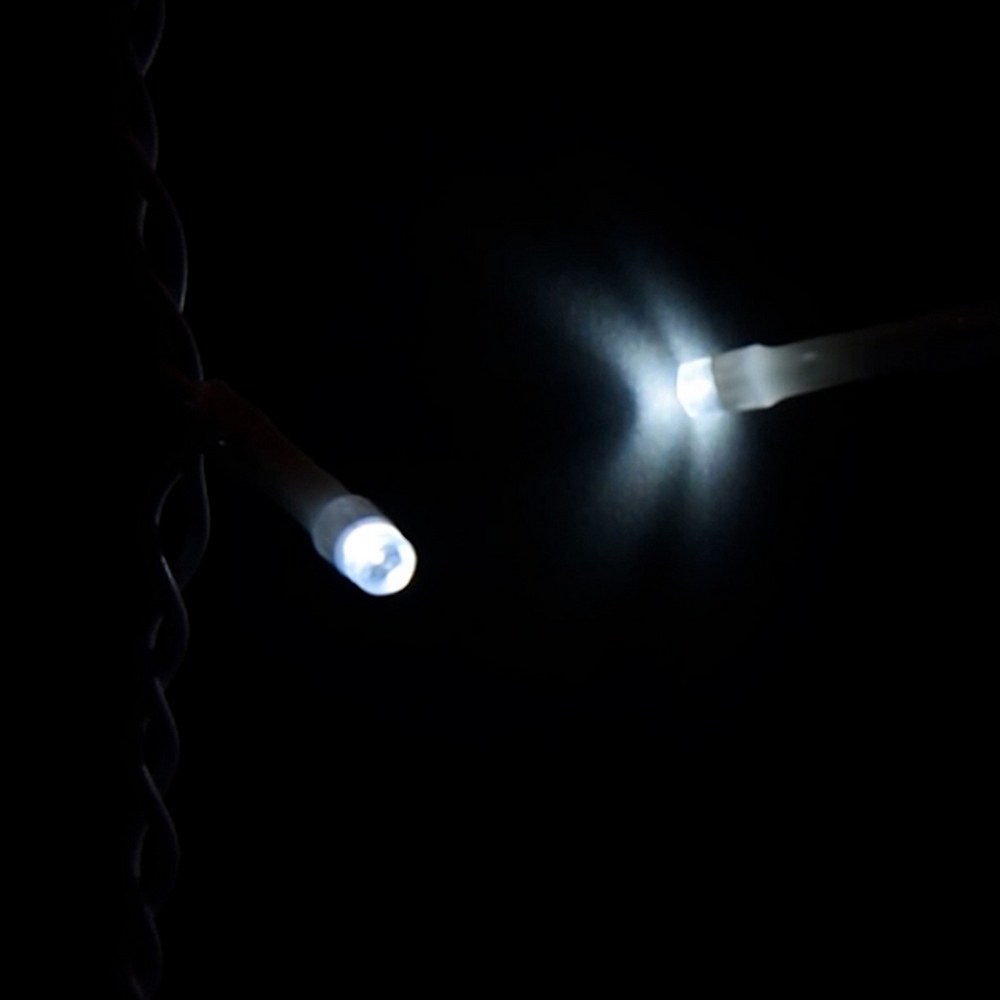 Tenda luminosa 10 metri 380 Led Bianco Freddo fisso e intermittente stalattiti prolungabile altezza 50cm da esterno Wisdom - Foto 5