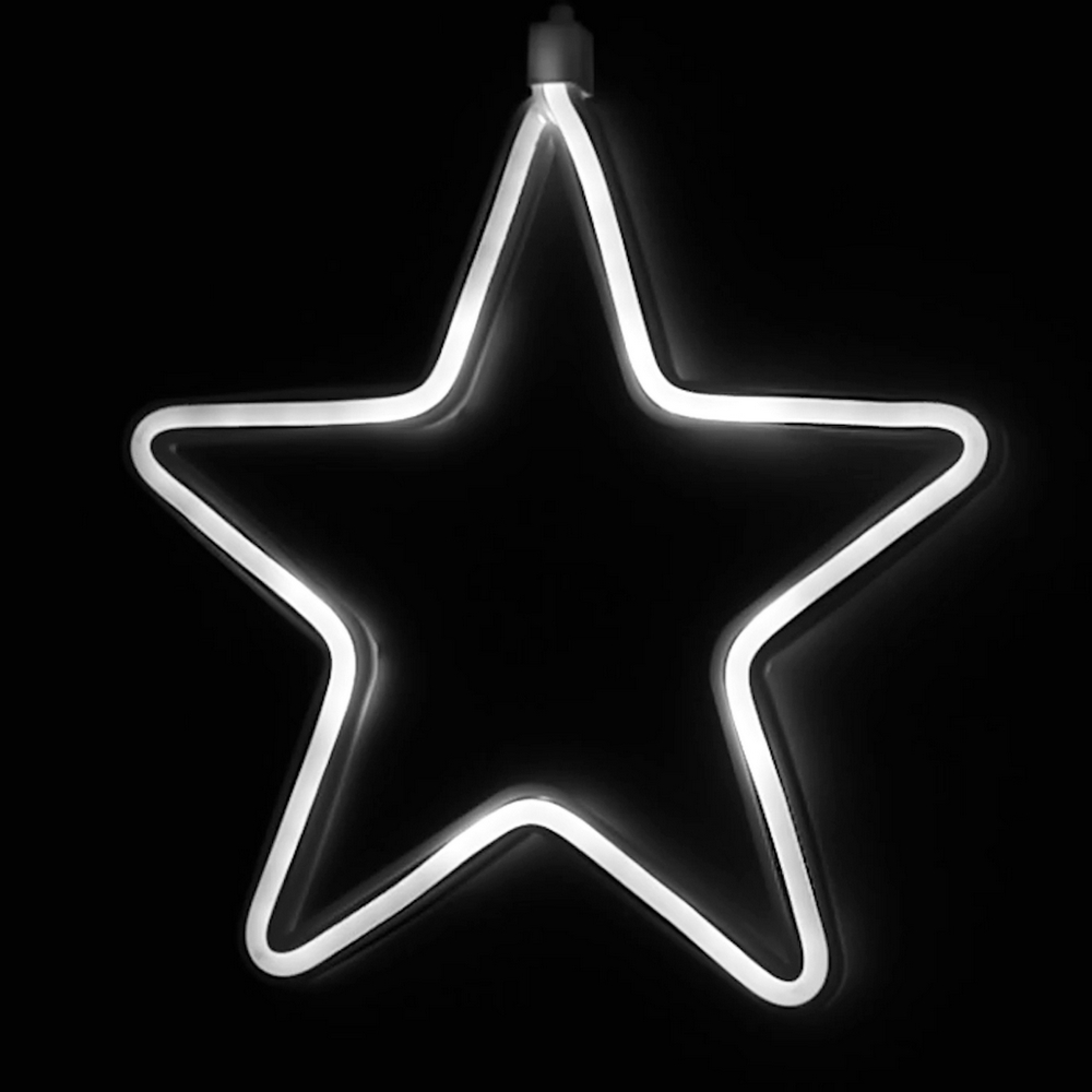 Tenda luminosa con Stelle neon 3 metri Led Bianco Freddo stalattiti altezza 100cm per interno Wisdom - Foto 2