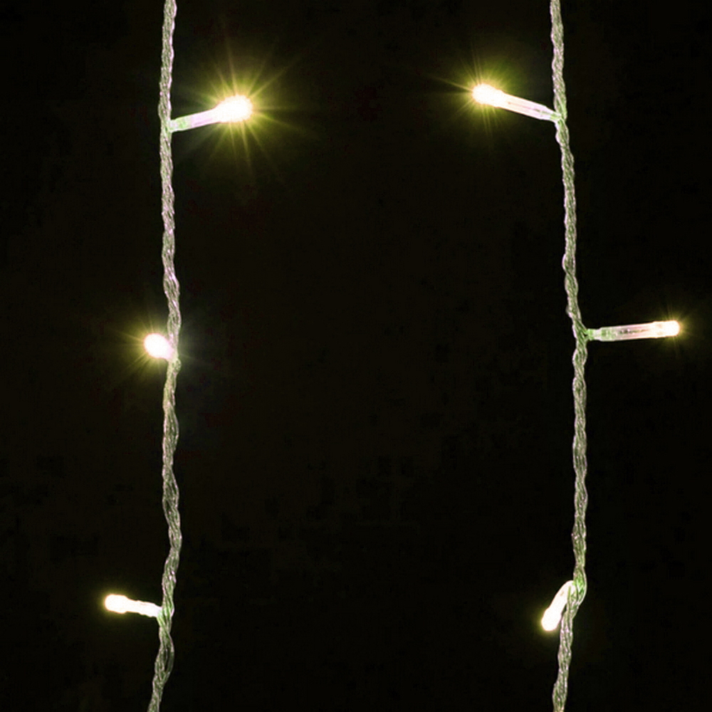 Tenda luminosa effetto pioggia 10 metri da 420 Led Bianco Caldo stalattiti altezza 90cm da esterno Wisdom - Foto 3