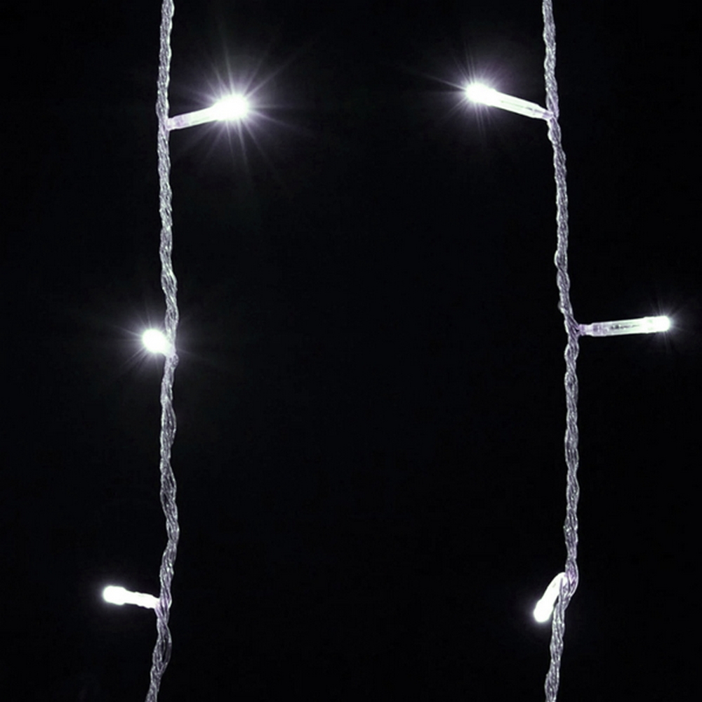 Tenda luminosa effetto pioggia 10 metri da 420 Led Bianco Freddo stalattiti altezza 90cm da esterno Wisdom - Foto 3