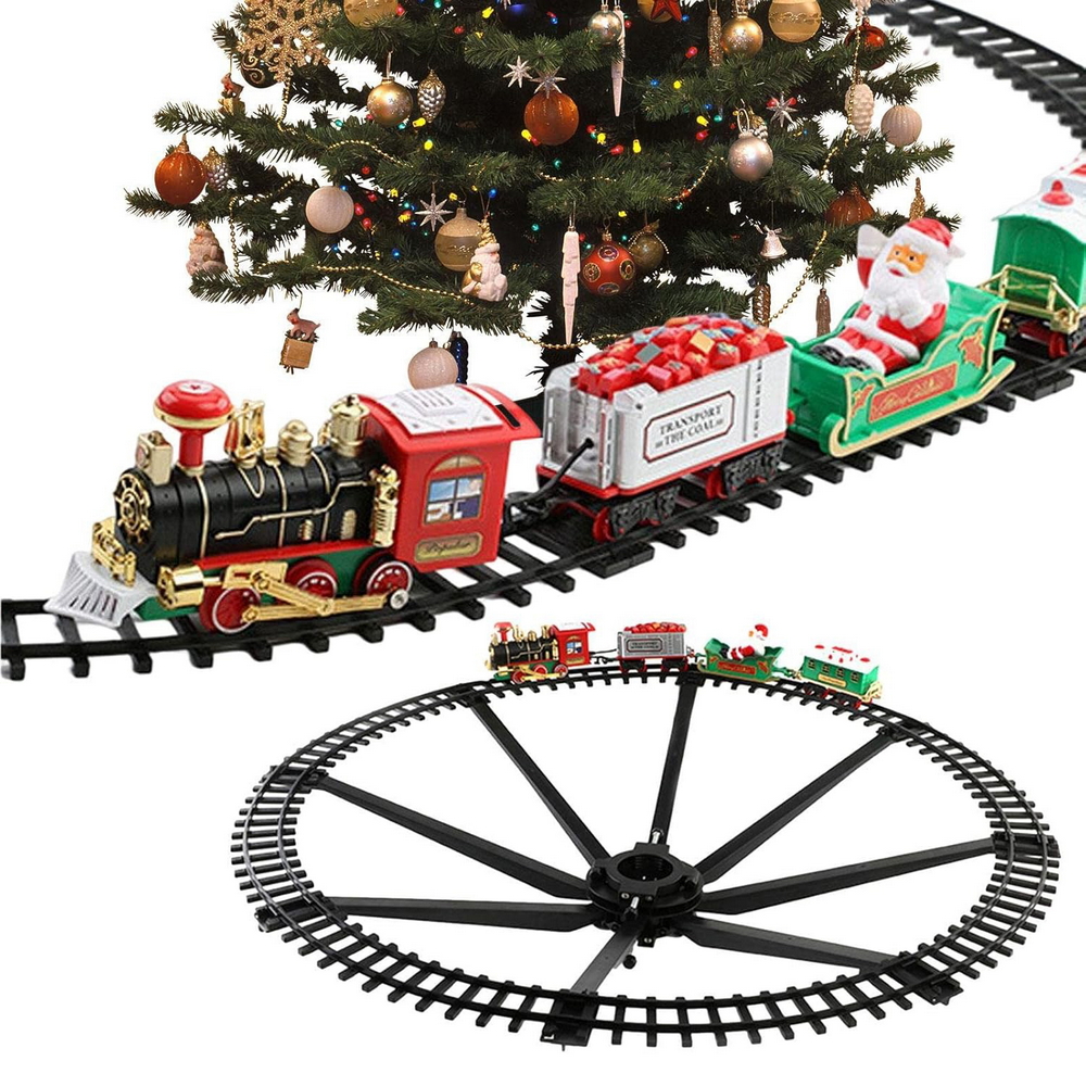 Trenino musicale con binario per Albero di Natale diametro 90cm Wisdom - Foto 1