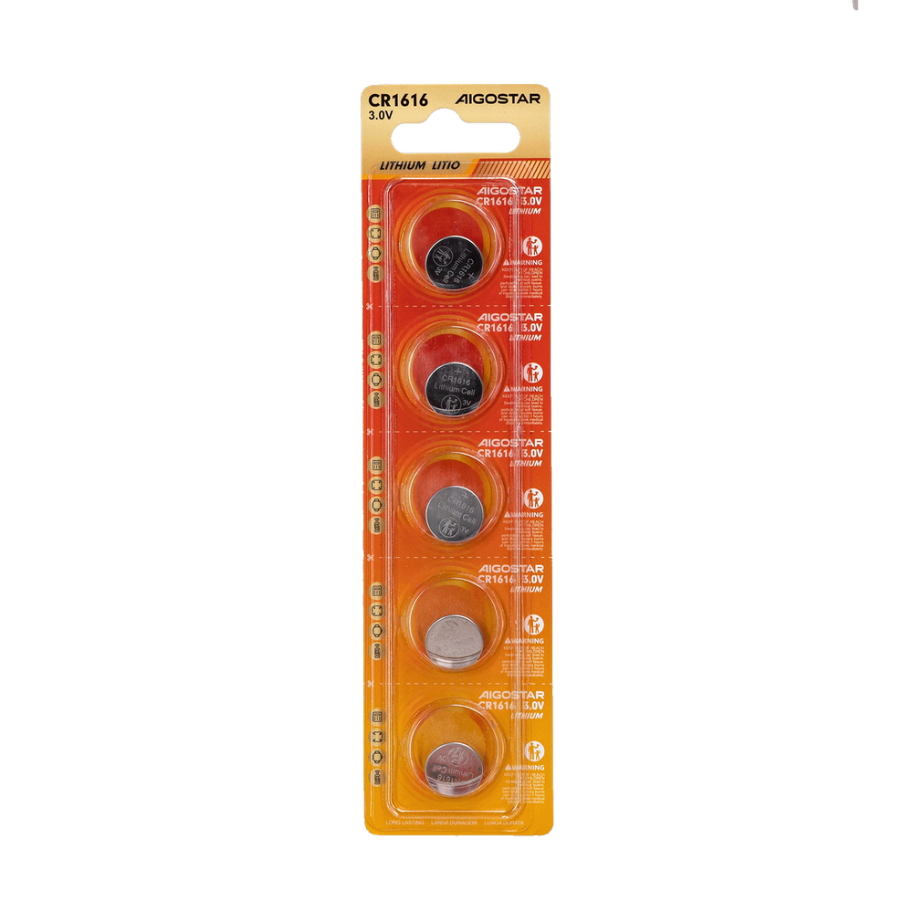 Foto principale Batteria bottone Aigostar 3V CR1616 Litio confezione da 5 pile