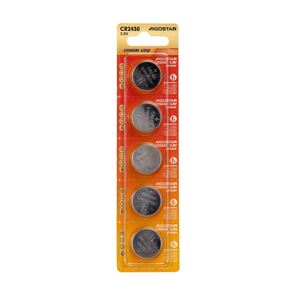 Foto principale Batteria bottone Aigostar 3V CR2430 Litio confezione da 5 pile