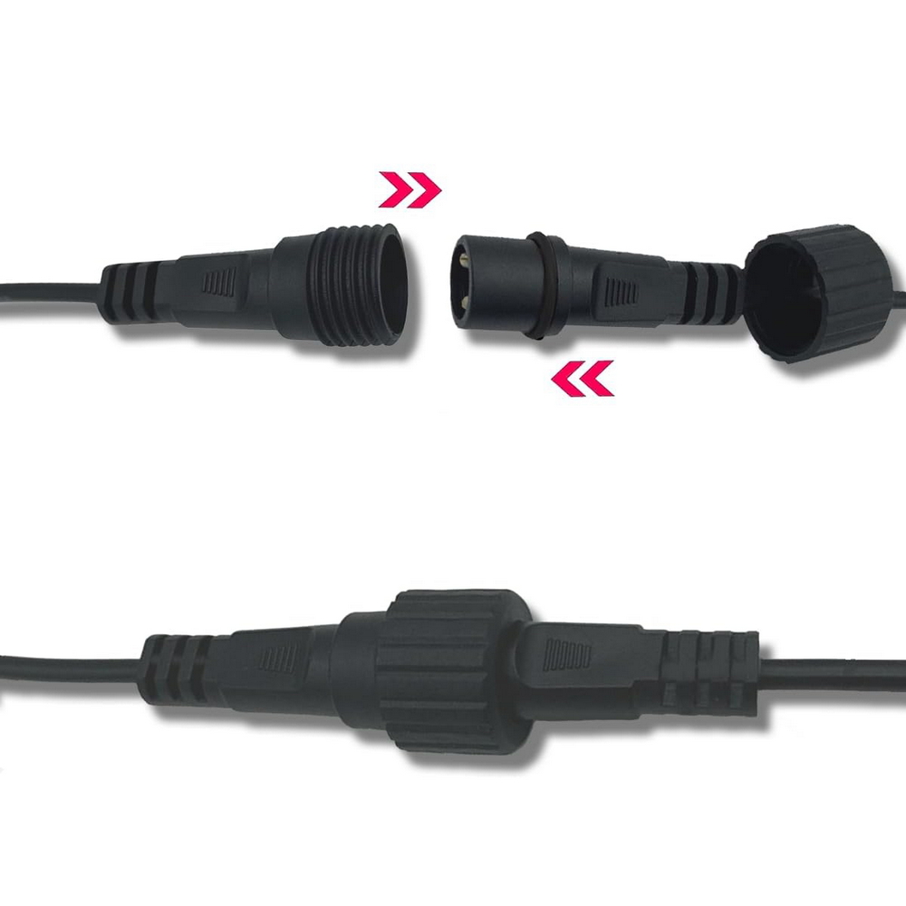 Cavo prolunga 10 metri verde per catena di luci e tende luminose Led di Natale Wisdom - Foto 2