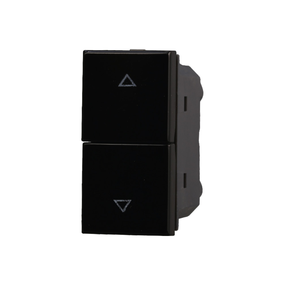 Foto principale Doppio Pulsante con frecce 10A nero compatibile anche con BTicino Axolute