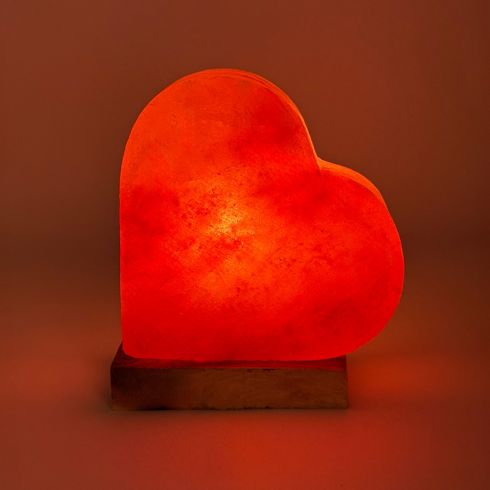 Lampada di Sale Himalayano Rosa naturale a forma di Cuore 2-3Kg - Foto 2