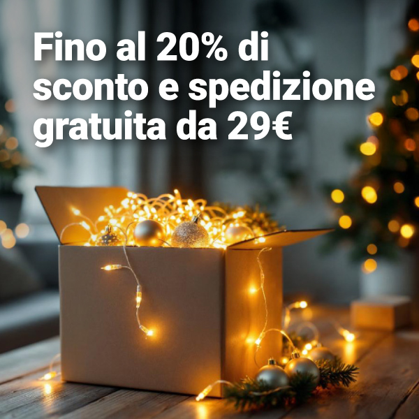 Sconto del 10% sui prodotti di Natale + Spedizione gratuita da 29€ - mobile