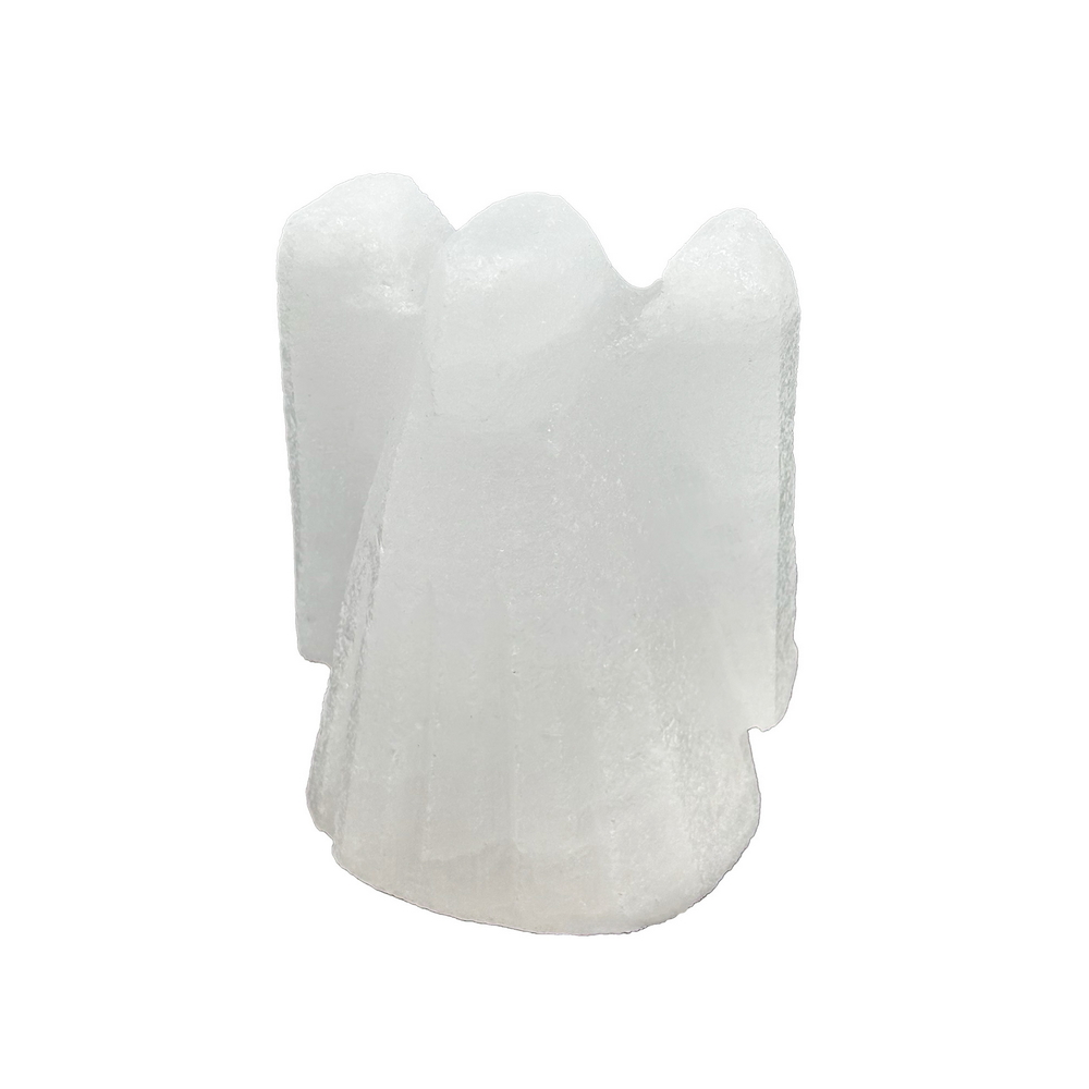Foto principale Statuetta di Sale Himalayano Bianco naturale a forma di Angelo 500g