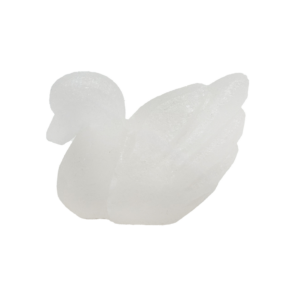 Foto principale Statuetta di Sale Himalayano Bianco naturale a forma di Cigno 500g