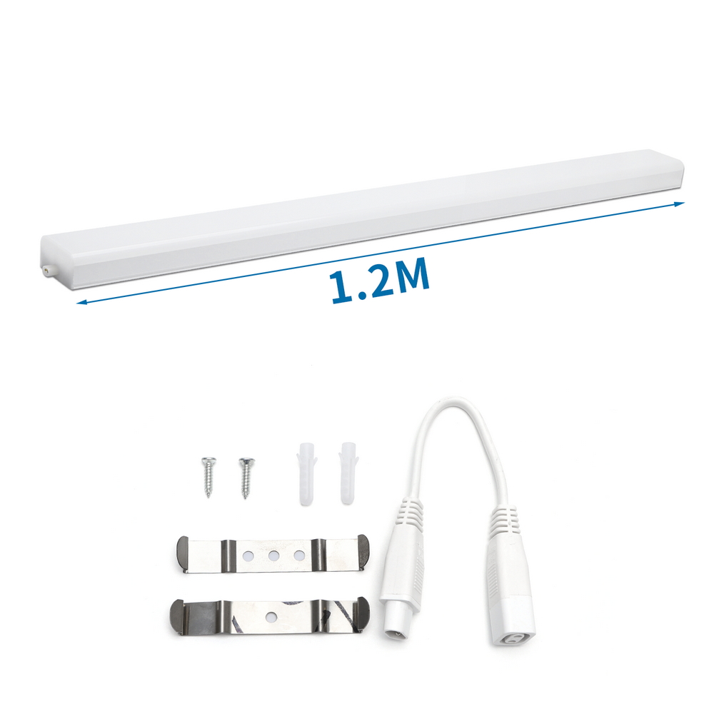 Barra Led Shadowless 24W da 120cm prolungabile Bianco neutro 4000K Aigostar - Foto 1