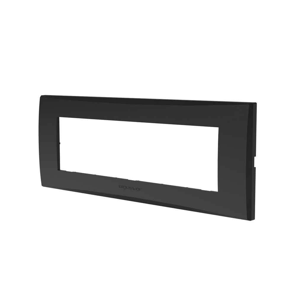 Foto principale Placca 7 moduli 506 in plastica grigio scuro compatibile anche con Vimar Plana