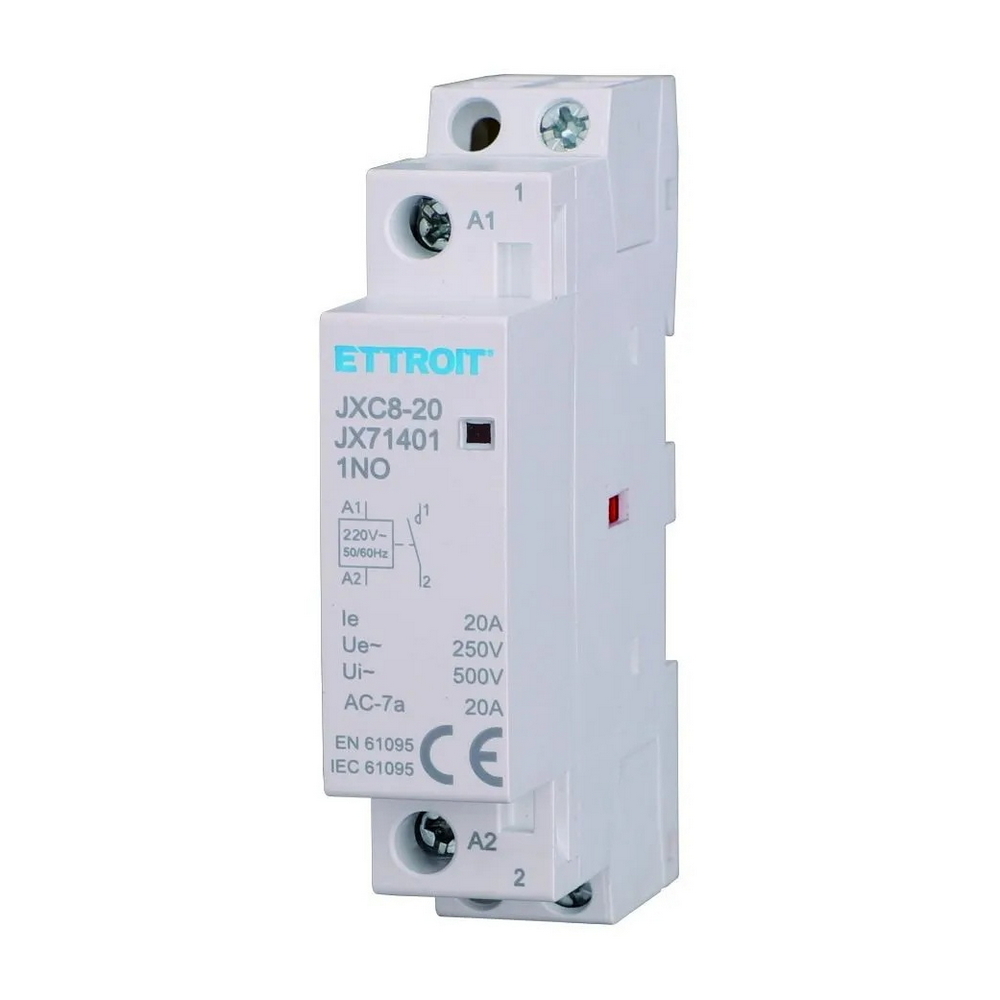 Foto principale Contattore modulare compatto 2P 20A AC 220V 1 contatto NO Ettroit
