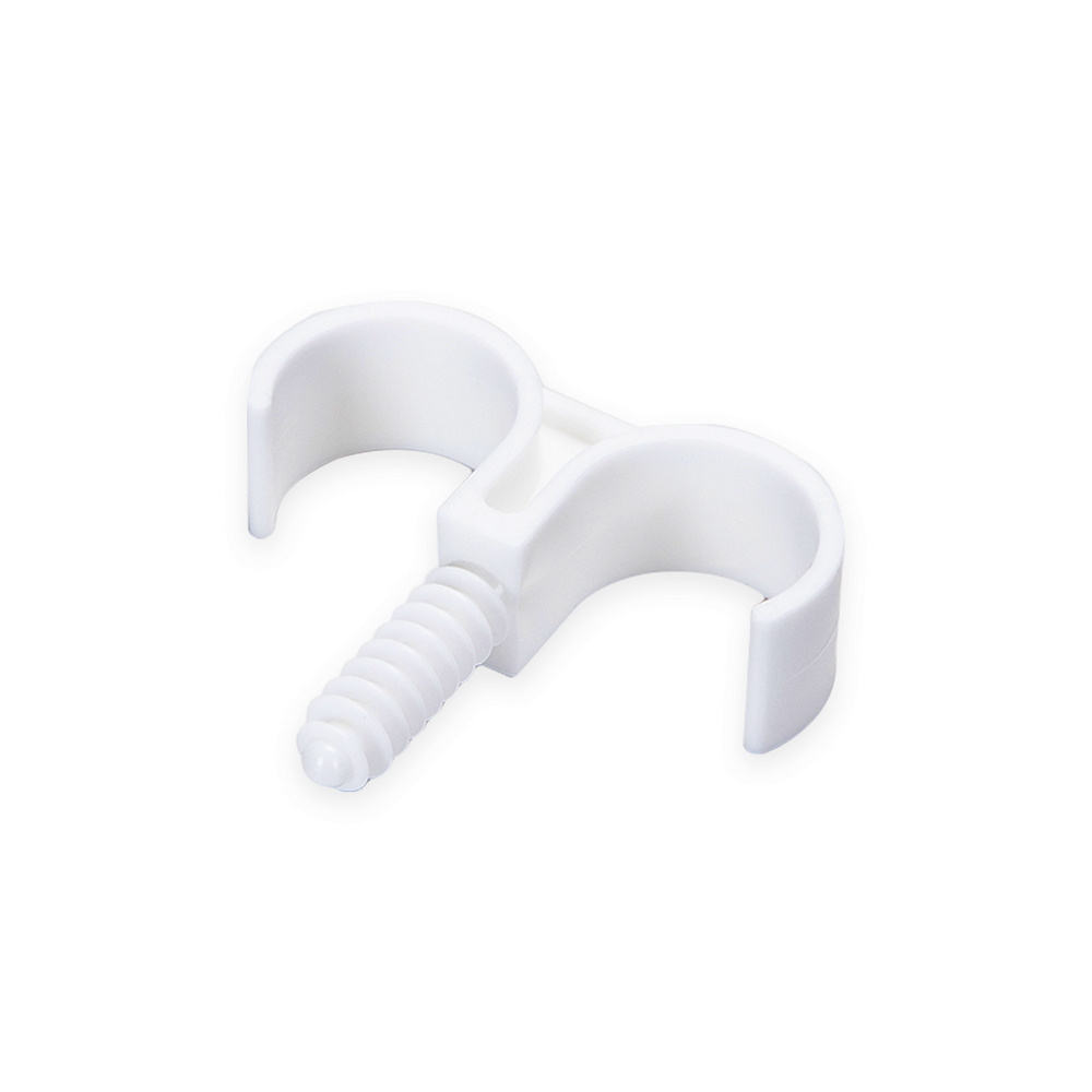 Graffette fissatubo a battere per doppio Tubo 25mm bianco 5pz Aigostar - Foto 1