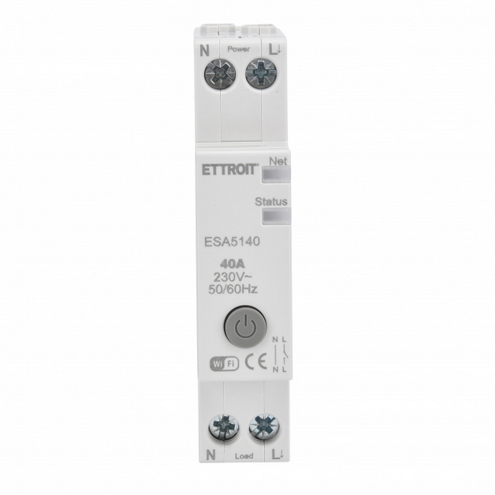 Interruttore automatico magnetotermico Smart Tuya WiFi modulare 1P 40A 220V Ettroit - Foto 1