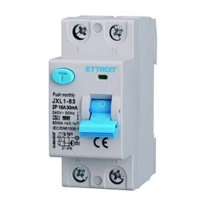 Foto principale Interruttore differenziale puro Salvavita modulare 2P 16A 30mA 6KA 220V curva F Ettroit