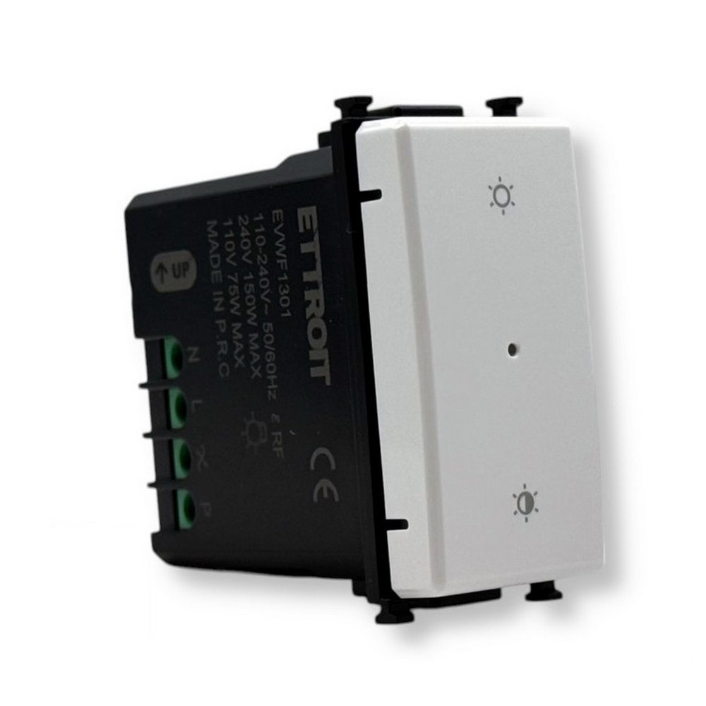 Foto principale Interruttore Dimmer Wi-Fi Tuya bianco compatibile anche con Vimar Plana