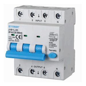 Foto principale Interruttore magnetotermico differenziale modulare 3P+N 25A 300mA 6KA 380V Ettroit
