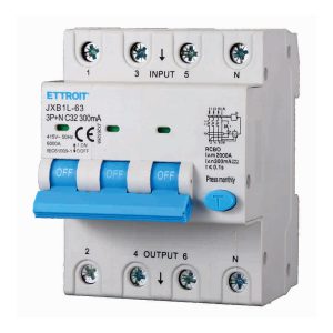 Foto principale Interruttore magnetotermico differenziale modulare 3P+N 32A 300mA 6KA 380V classe A Ettroit