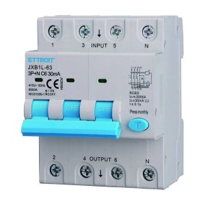 Foto principale Interruttore magnetotermico differenziale modulare 3P+N 6A 30mA 6KA 380V classe A Ettroit
