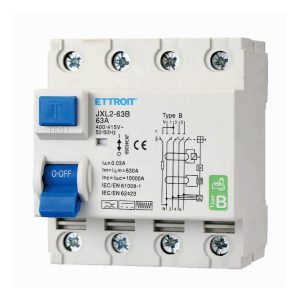 Foto principale Interruttore magnetotermico differenziale puro modulare 4P 63A 30mA 6KA AC/DC 380V curva B Ettroit