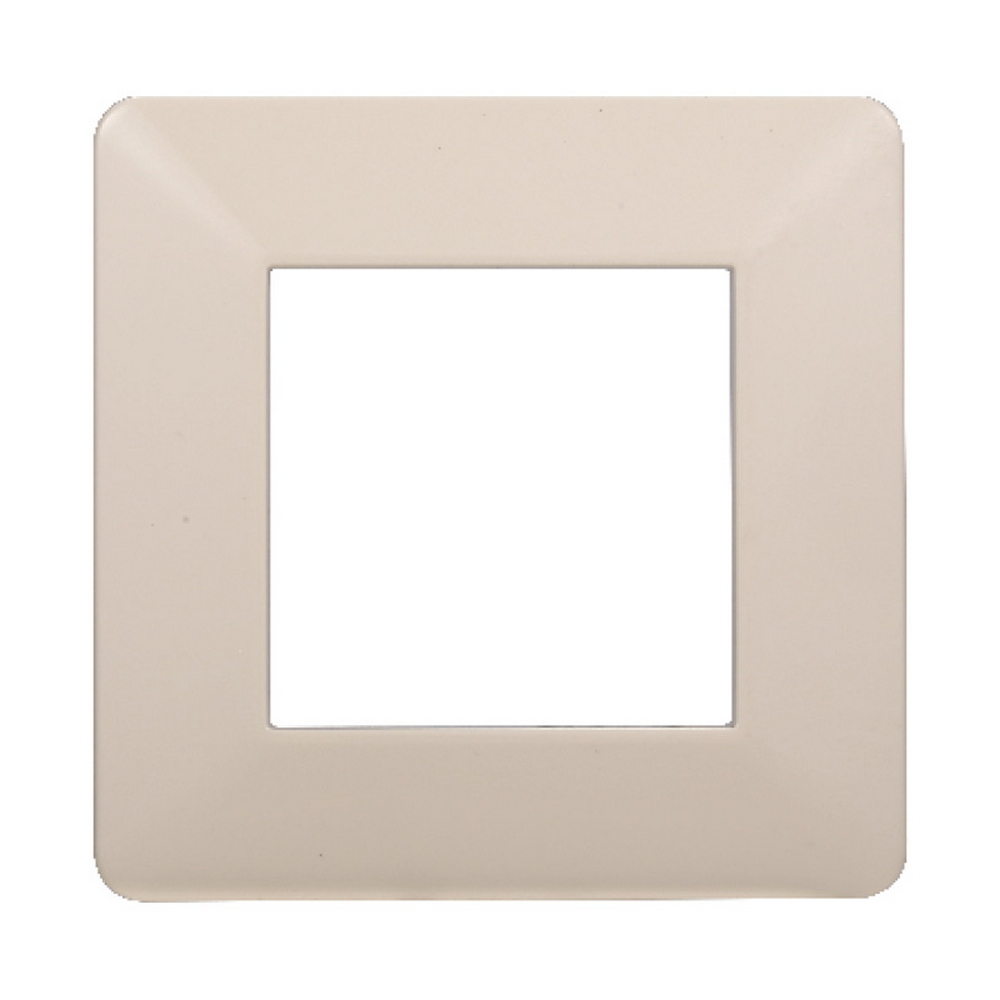 Foto principale Placca 2 moduli 502 in plastica sabbia compatibile anche con Vimar Plana