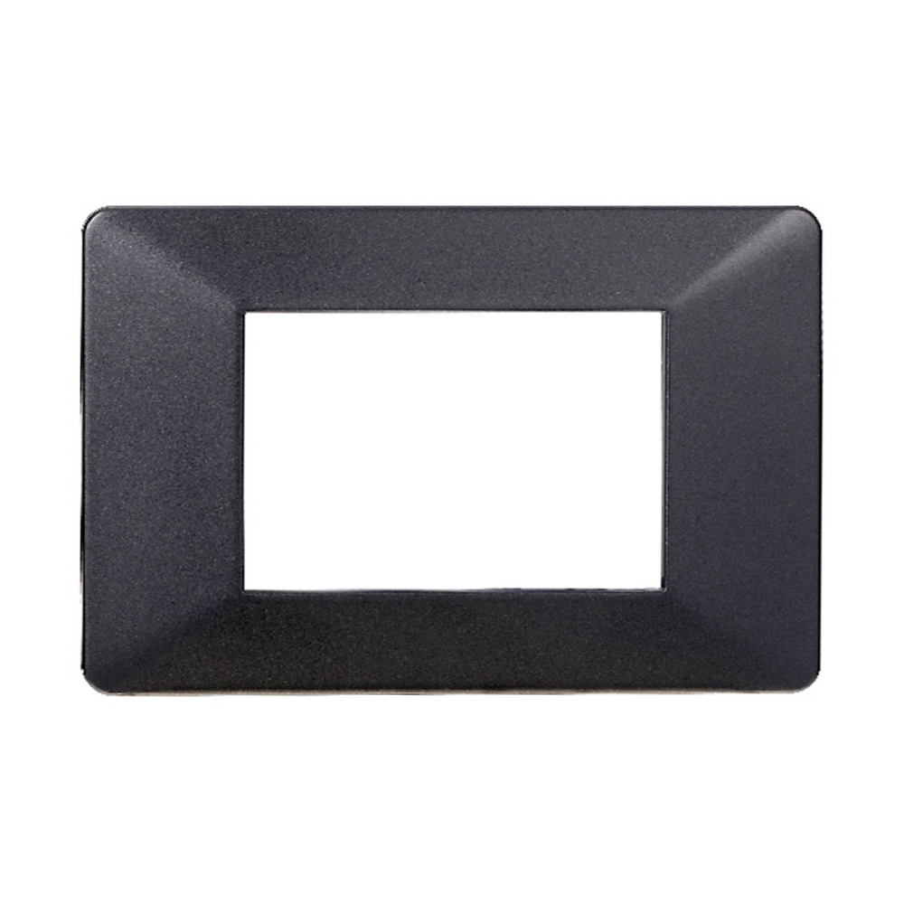 Foto principale Placca 3 moduli 503 in plastica acciaio scuro compatibile anche con Vimar Plana