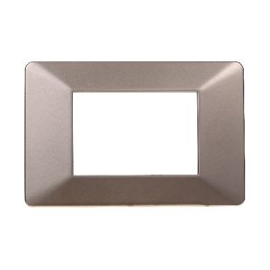 Foto principale Placca 3 moduli 503 in plastica bronzo compatibile anche con Vimar Plana