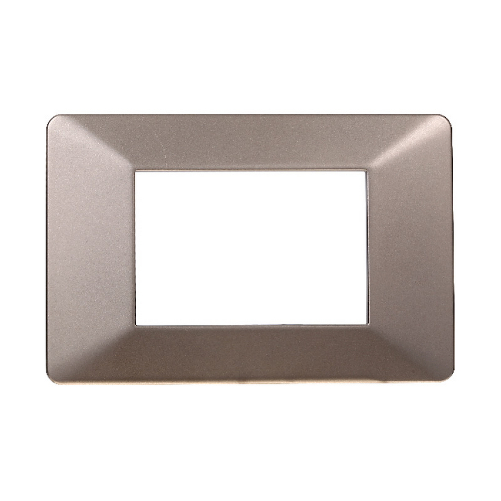 Foto principale Placca 3 moduli 503 in plastica bronzo compatibile anche con Vimar Plana