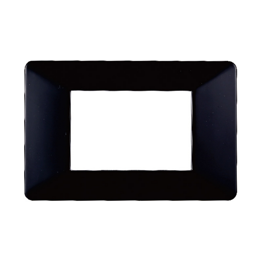 Foto principale Placca 3 moduli 503 in plastica nera compatibile anche con Vimar Plana