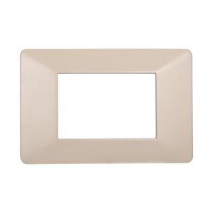 Foto principale Placca 3 moduli 503 in plastica sabbia compatibile anche con Vimar Plana