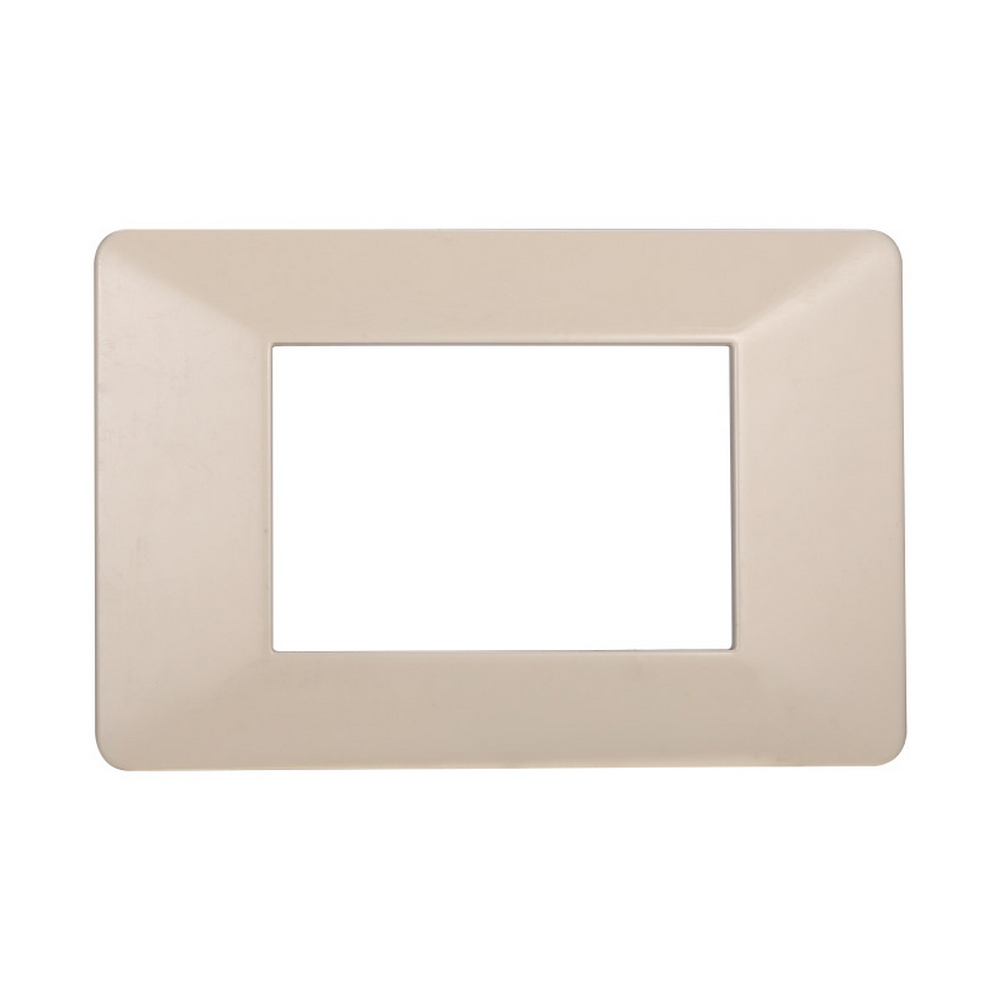 Foto principale Placca 3 moduli 503 in plastica sabbia compatibile anche con Vimar Plana