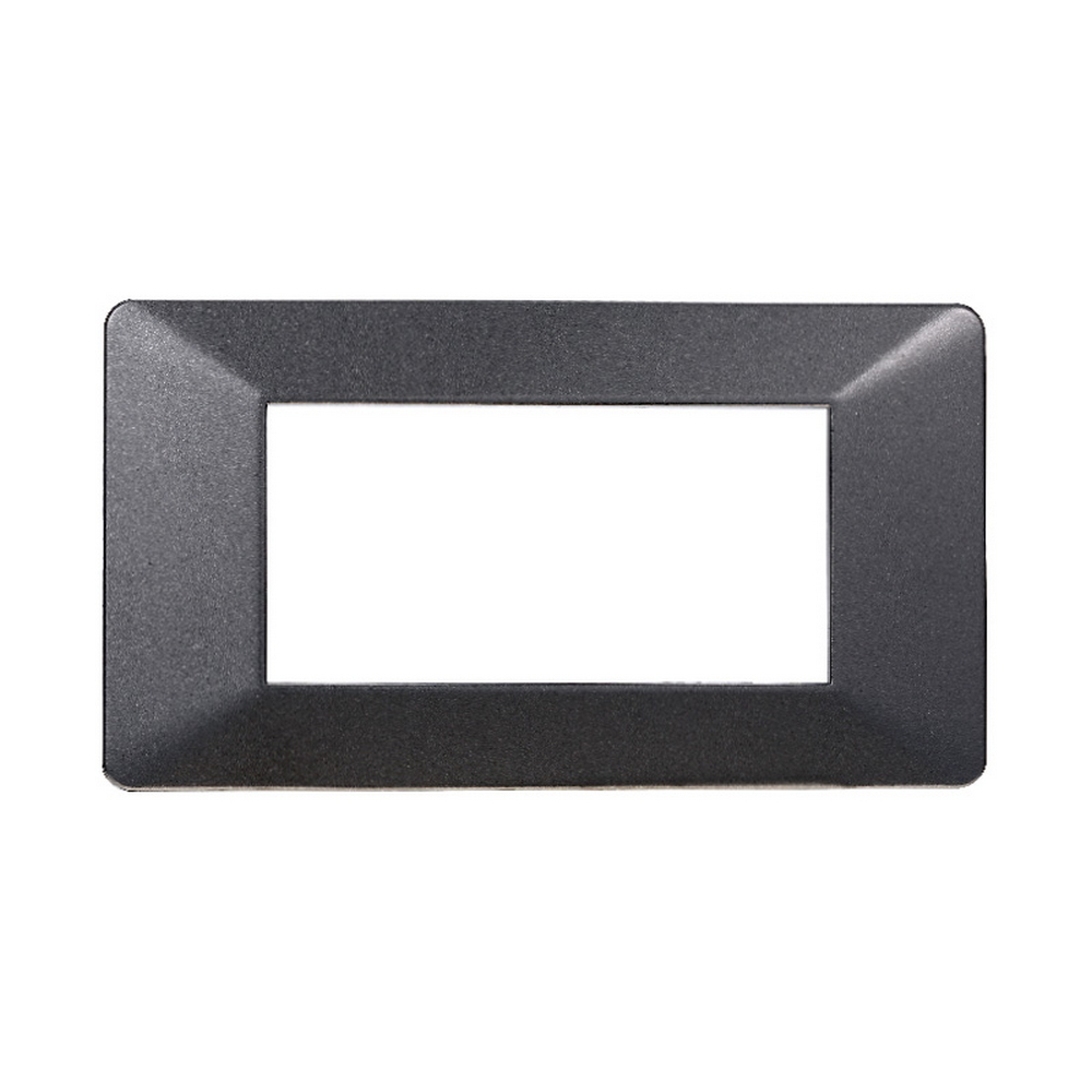 Foto principale Placca 4 moduli 504 in plastica acciaio scuro compatibile anche con Vimar Plana